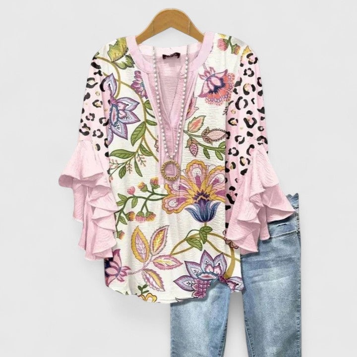 Aurelia – Ruffle Sleeve Statement Blouse