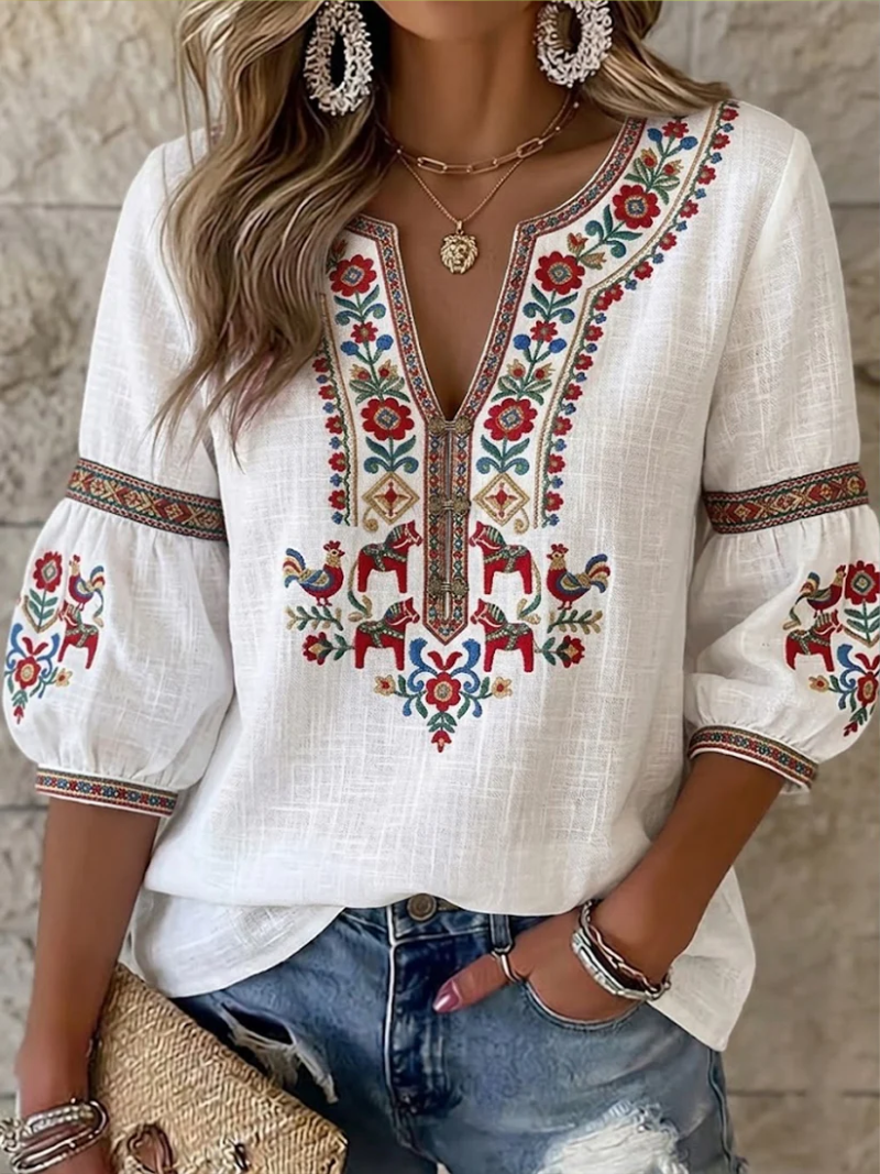 Mila – V-neck blouse