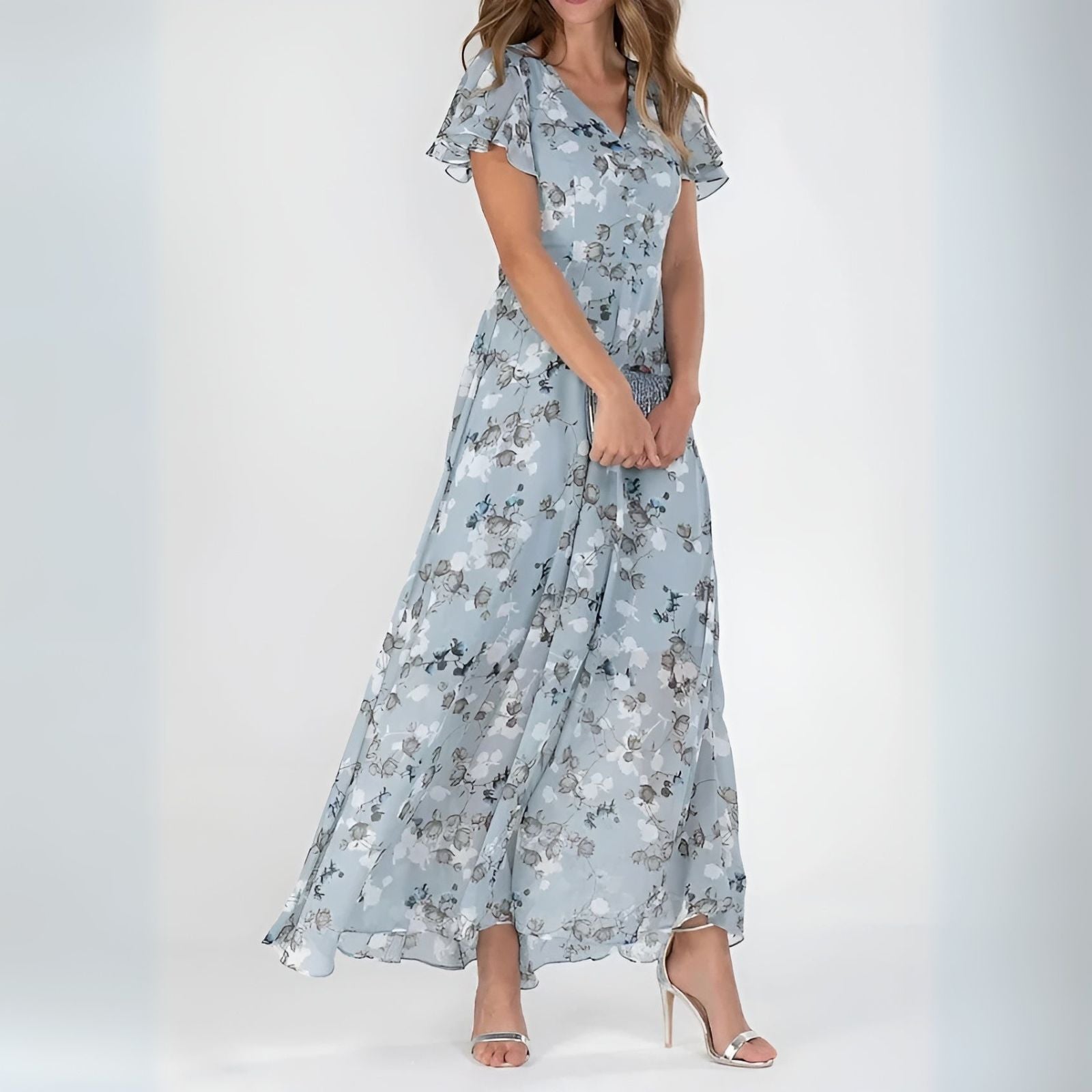 Aurora™ | Sunset Blossom Floral Maxi Dress