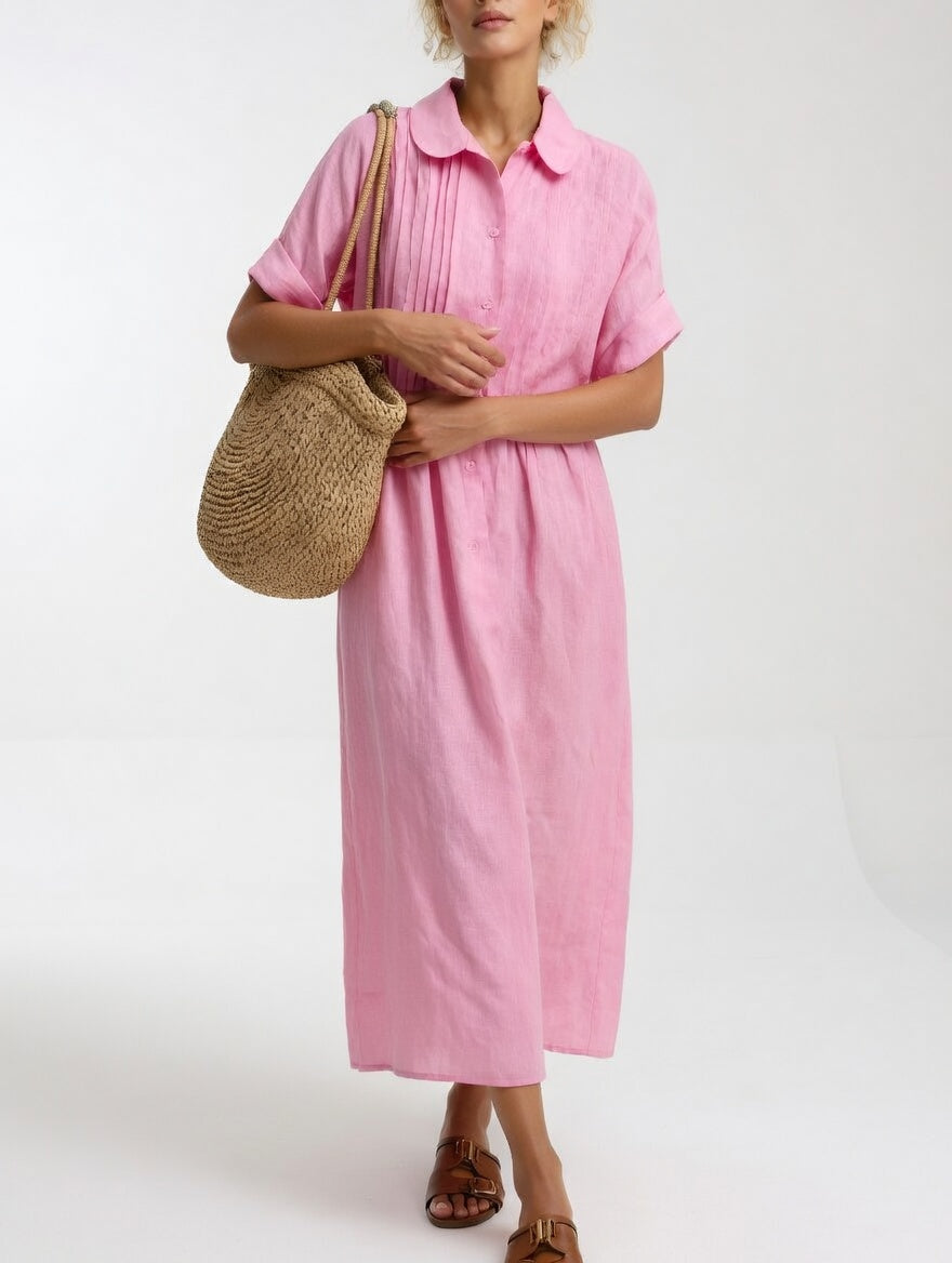 Lysandra™ — Flowing Summer Shirt Dress