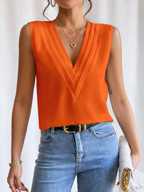 Masy | Elegant sleeveless blouse