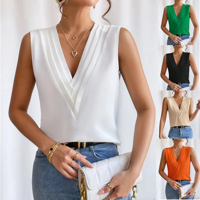 Masy | Elegant sleeveless blouse