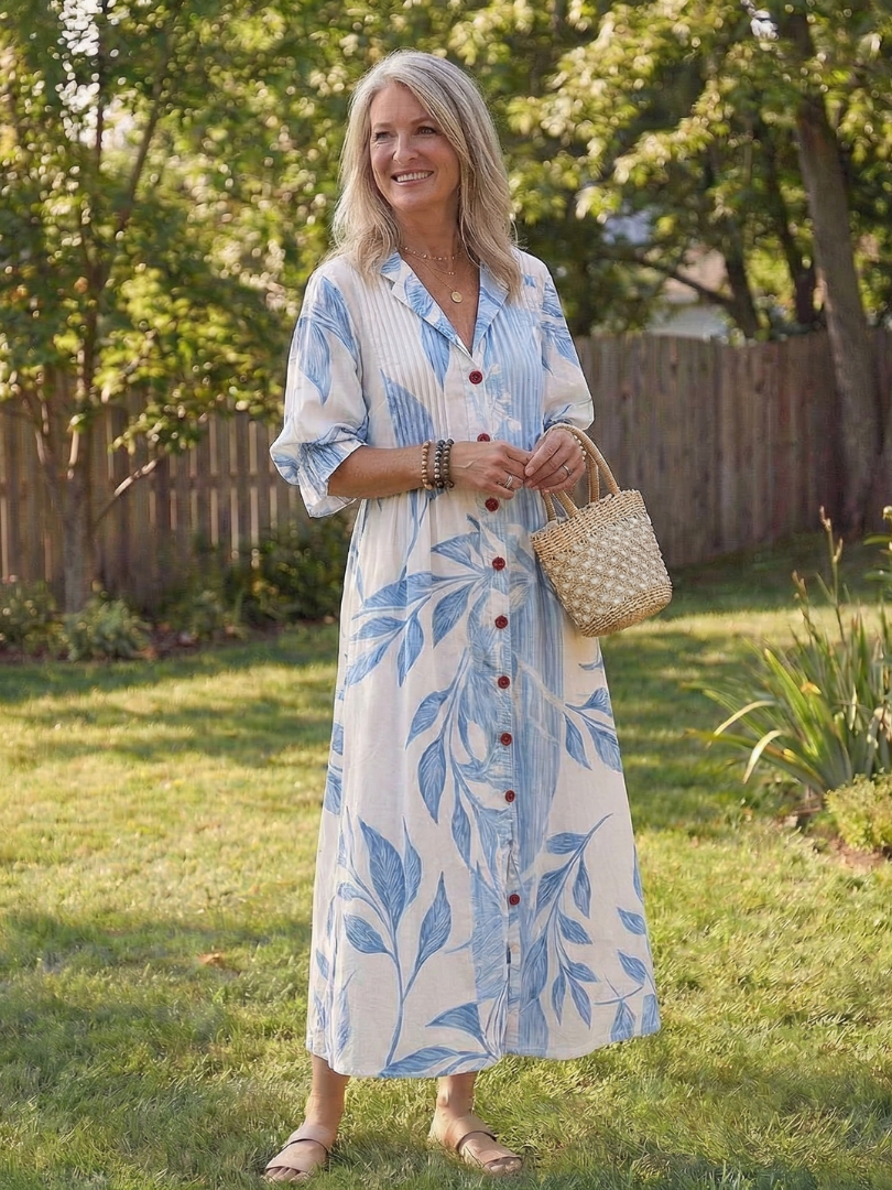 Olivienne | Botanical Flow Maxi Dress