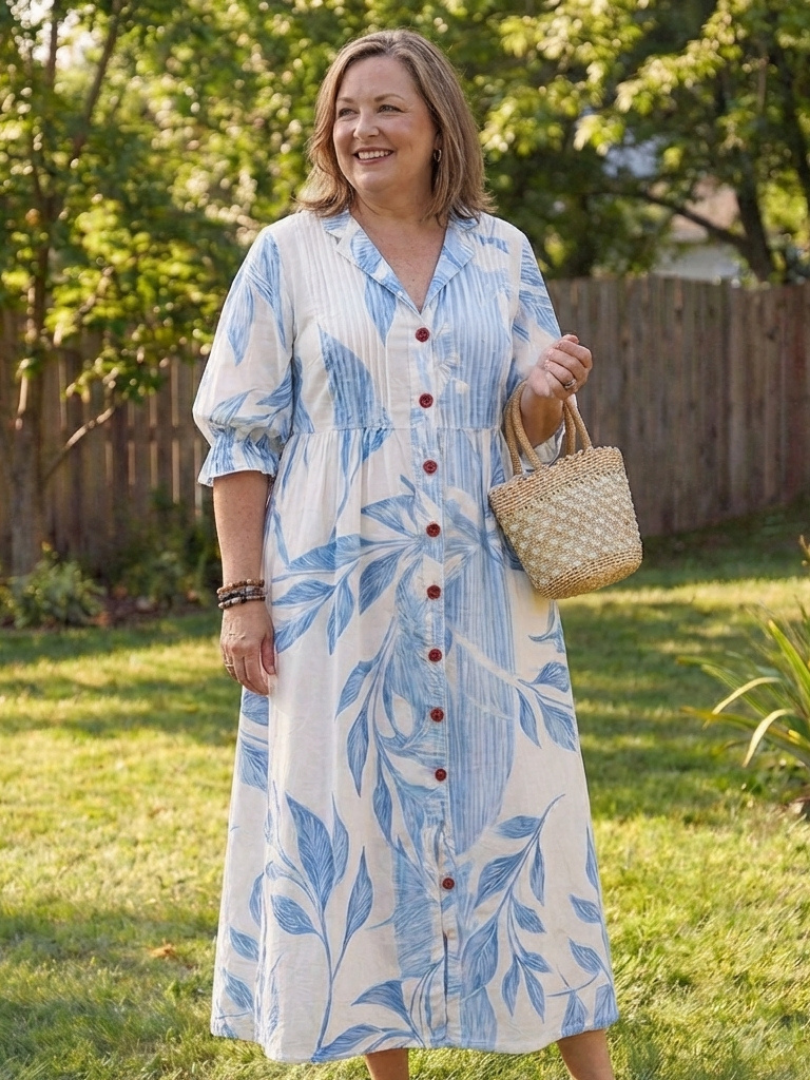 Olivienne | Botanical Flow Maxi Dress