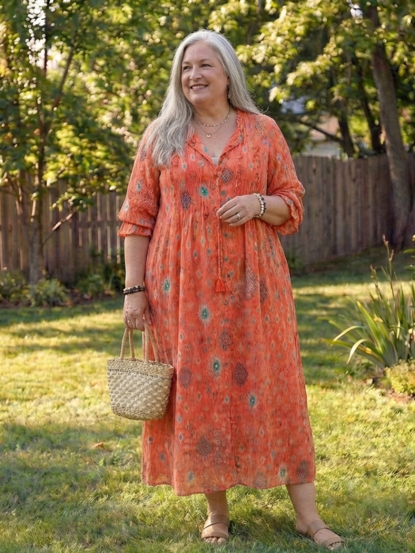 Olivienne | Botanical Flow Maxi Dress