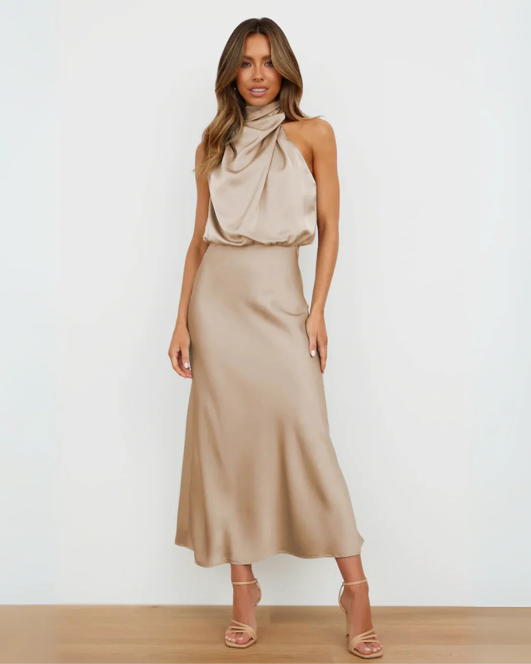 Violette™ | Halter Neck Midi Dress