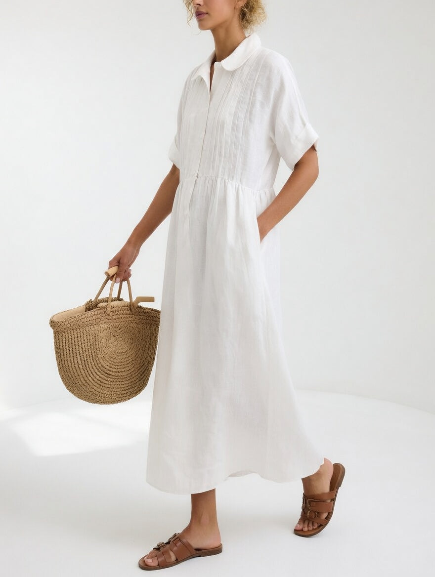 Lysandra™ — Flowing Summer Shirt Dress