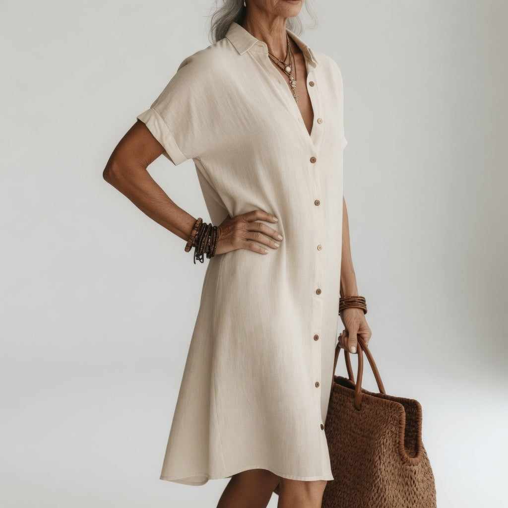 Evangeline | Midi Shirt Dress