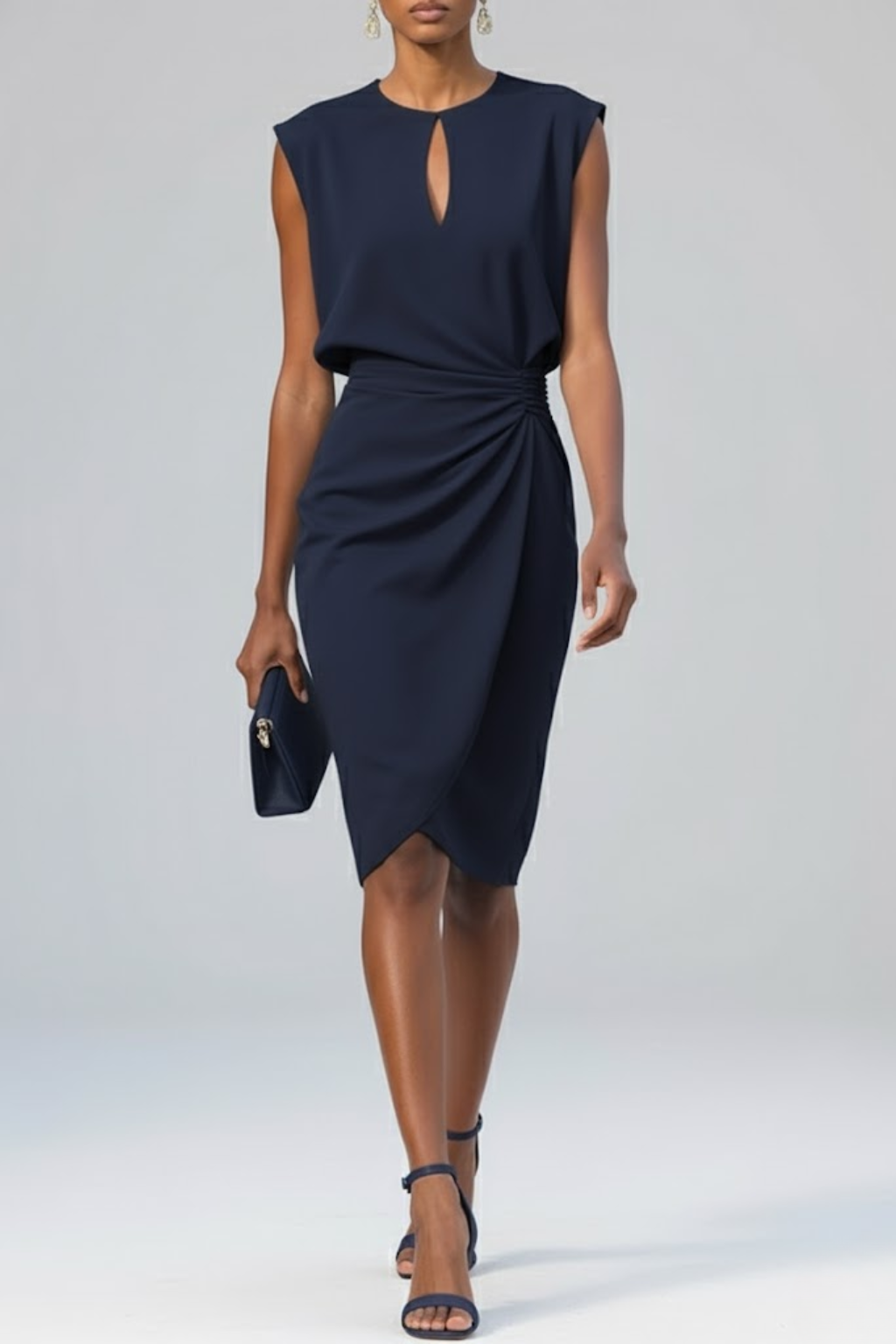Ruca | Elegant Draped Midi Dress