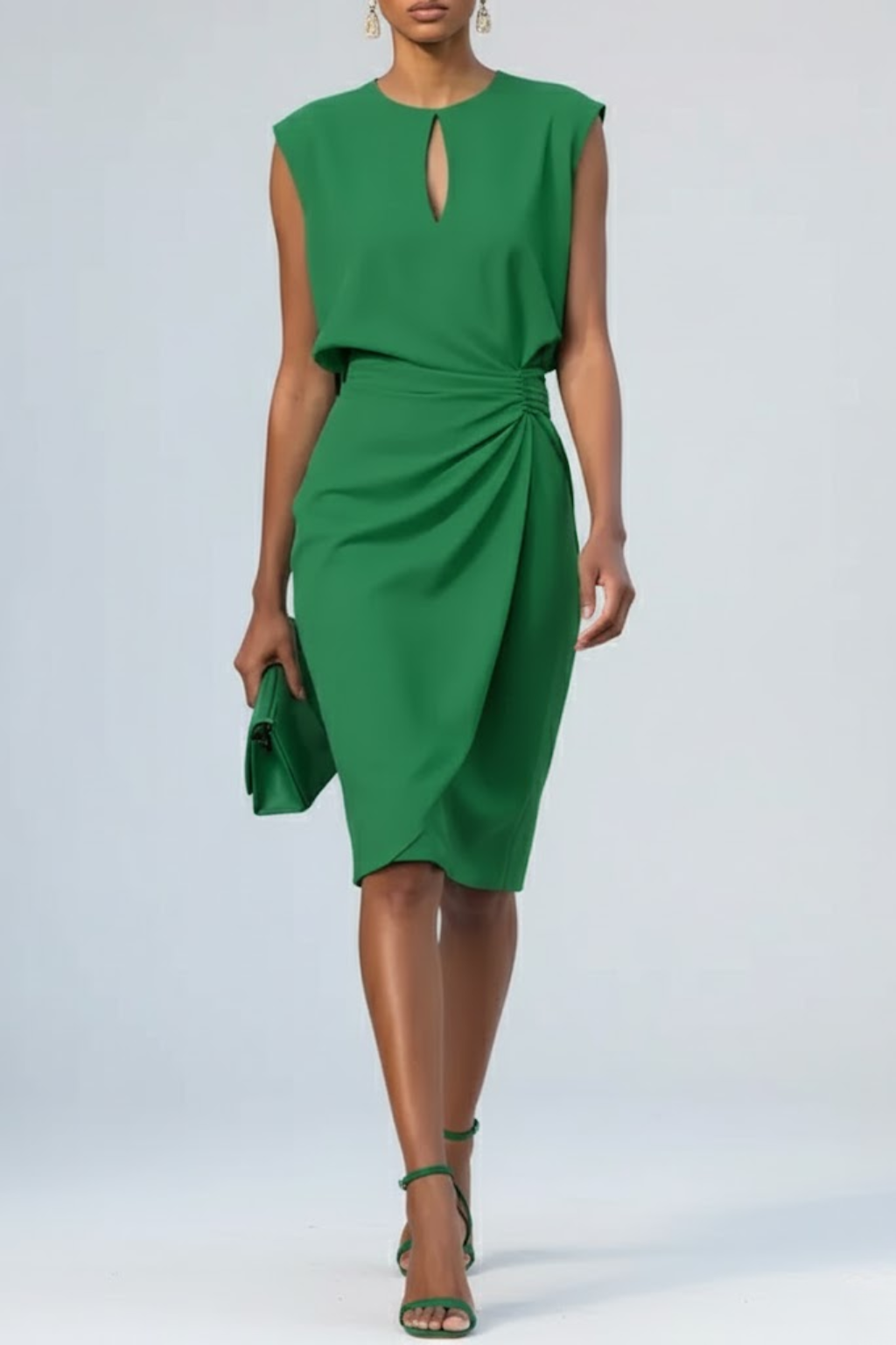 Ruca | Elegant Draped Midi Dress