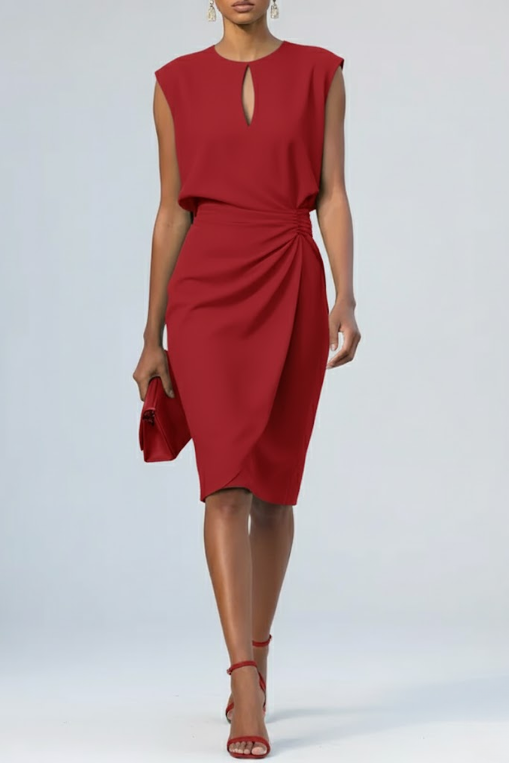 Ruca | Elegant Draped Midi Dress