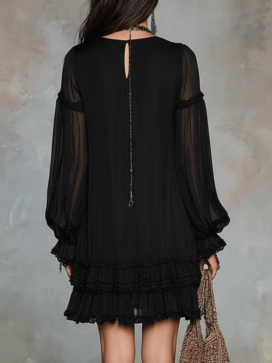 Aurela | Ruffle Trim Mini Dress