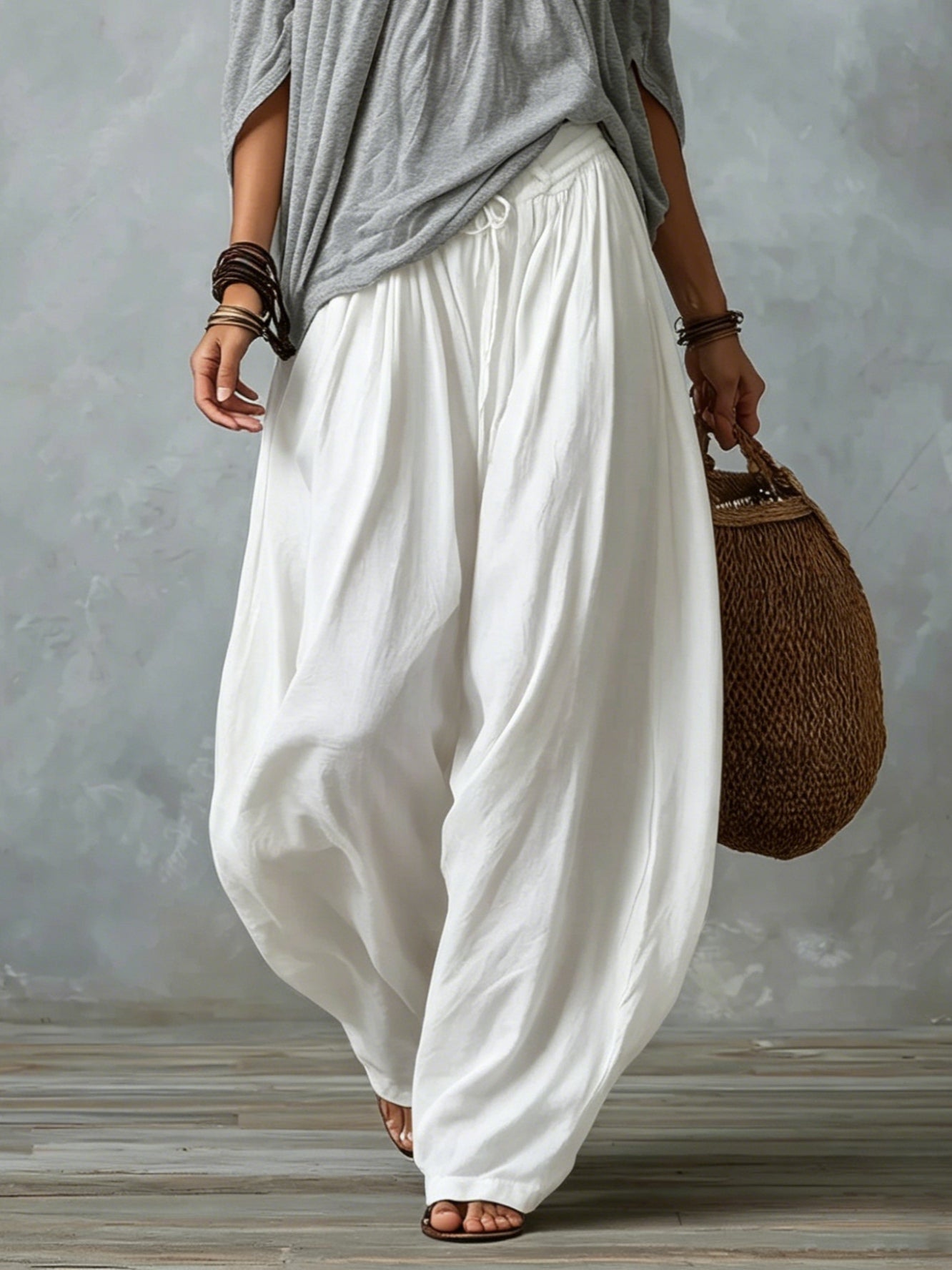 Luna | Off-Shoulder Top & Harem Trousers Co-Ord Set