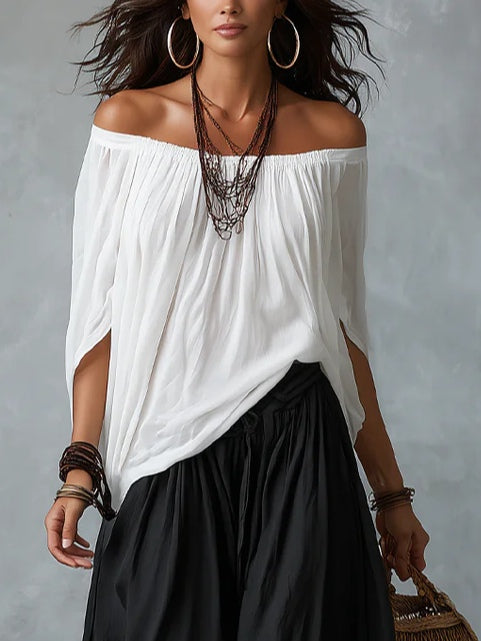 Luna | Off-Shoulder Top & Harem Trousers Co-Ord Set
