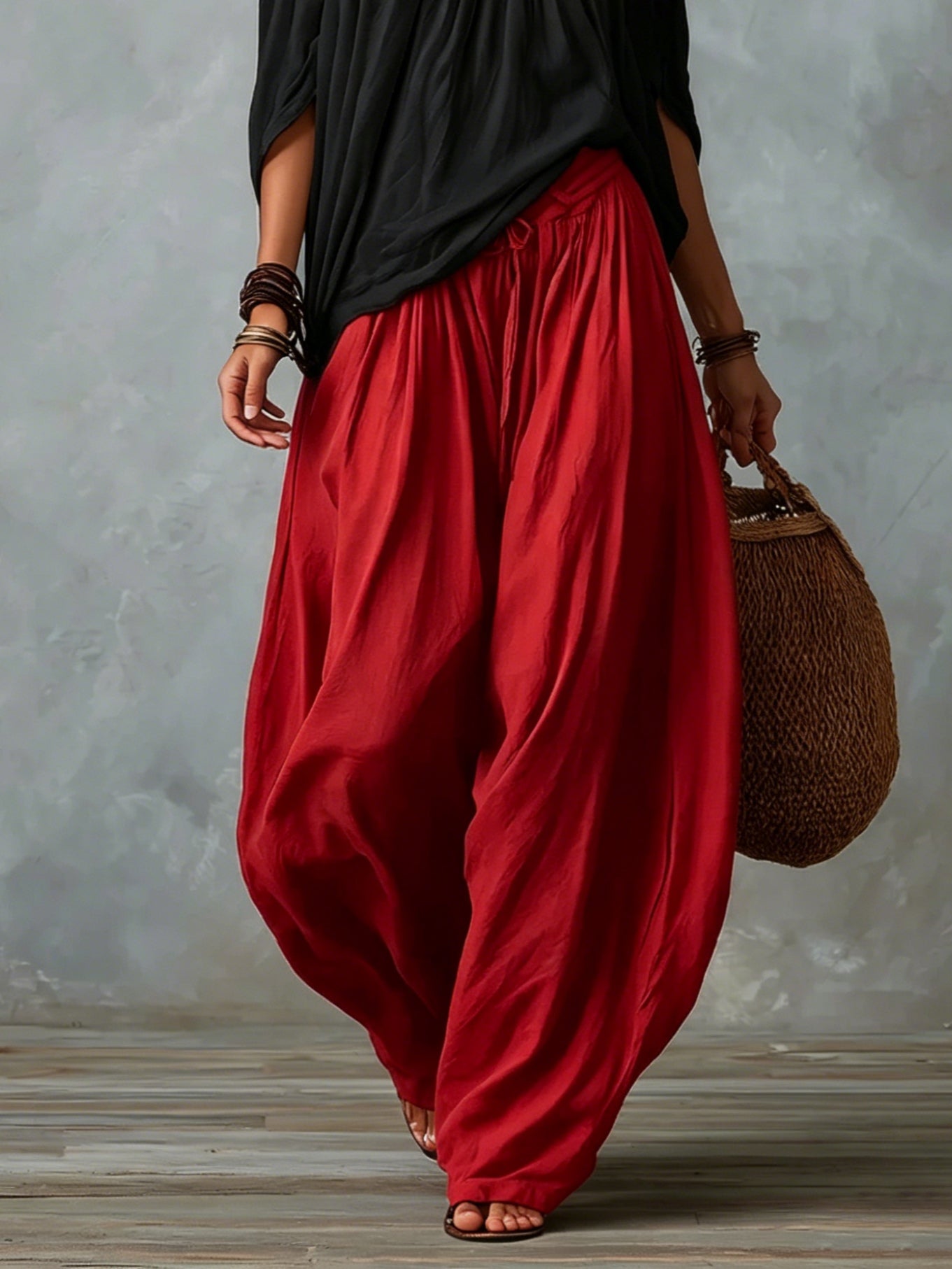 Luna | Off-Shoulder Top & Harem Trousers Co-Ord Set