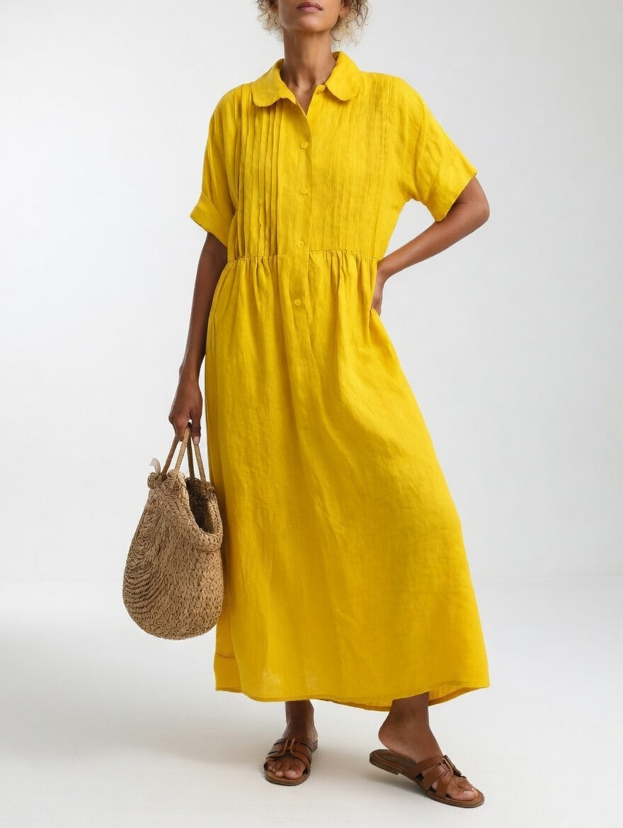 Lysandra™ — Flowing Summer Shirt Dress