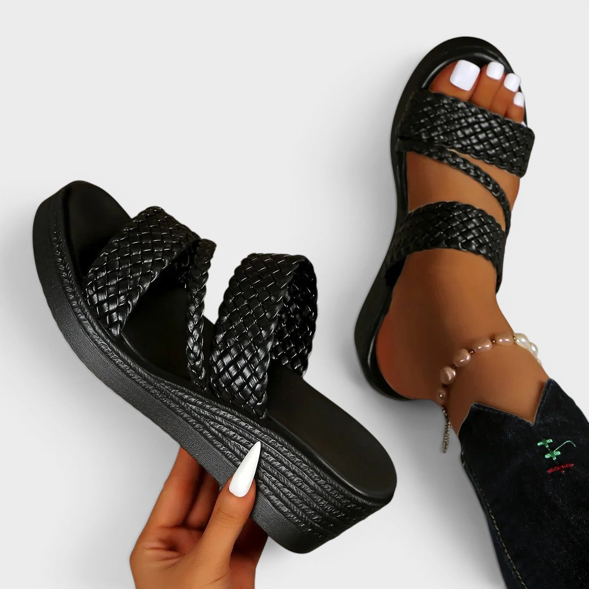 Simone™ | Elegant Comfort Platform Sandals