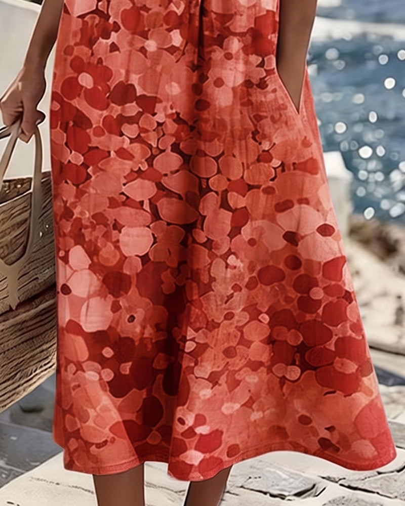 Elowen | Relaxed Floral Print Midi Dress