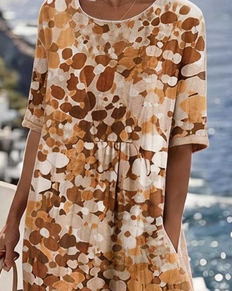 Elowen | Relaxed Floral Print Midi Dress