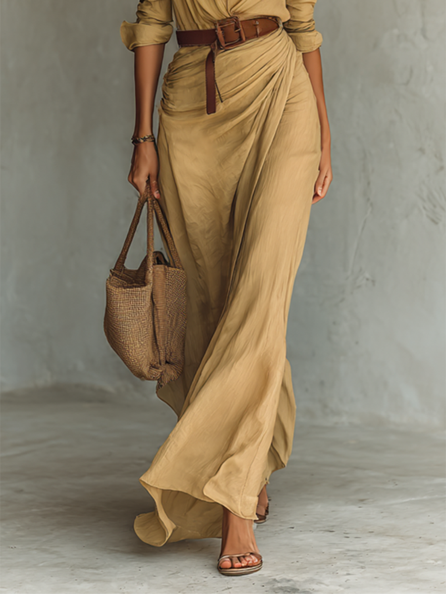 Grace | Elegant Belted Maxi Dress