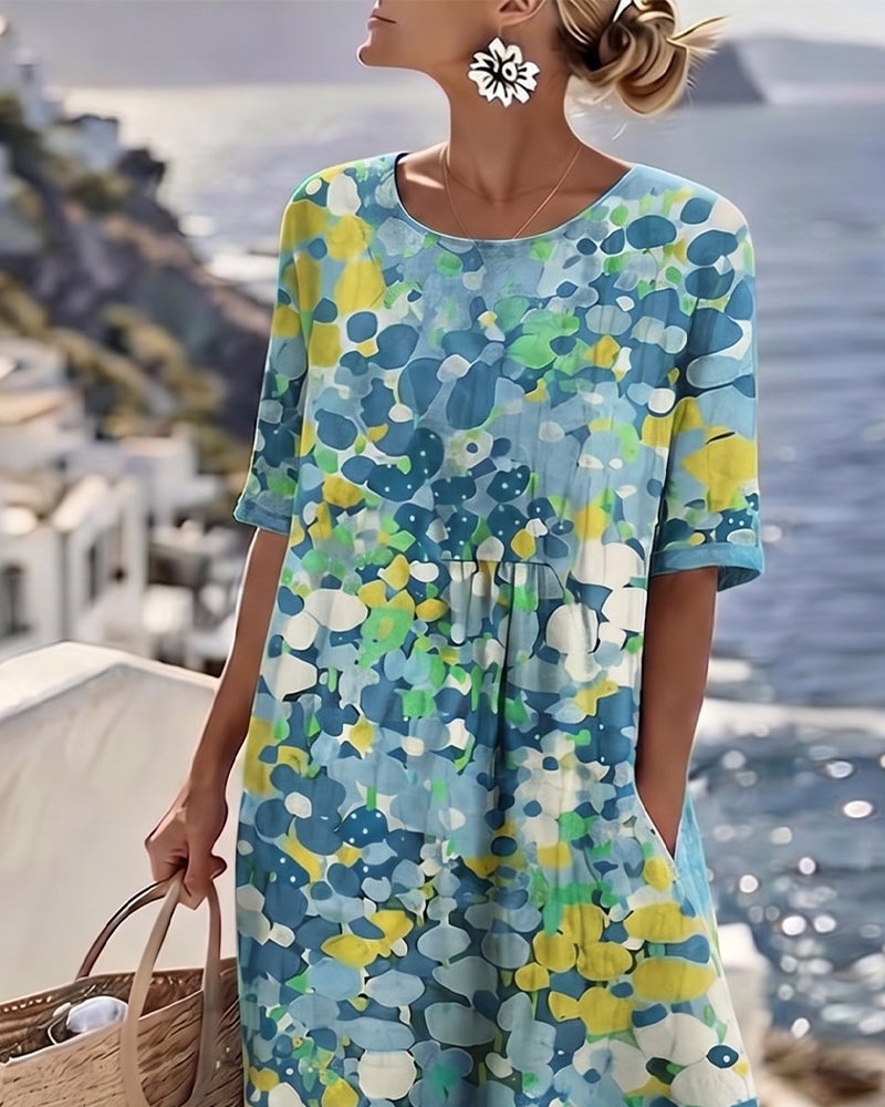 Elowen | Relaxed Floral Print Midi Dress