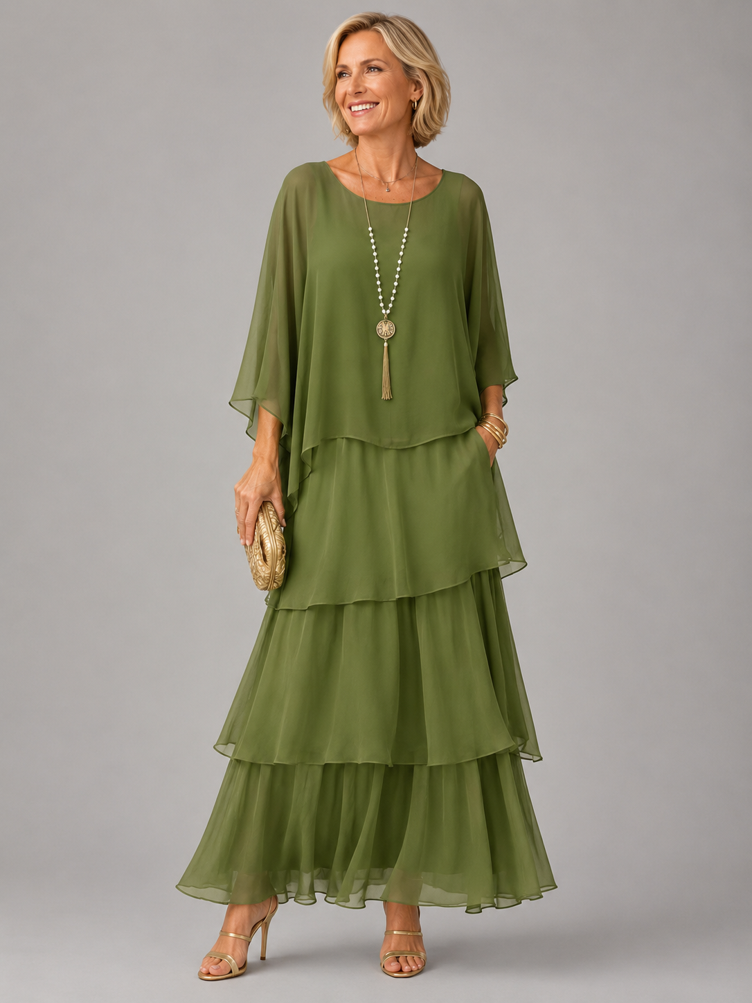 Lara™ | Elegant Tiered Flowing Maxi Dress