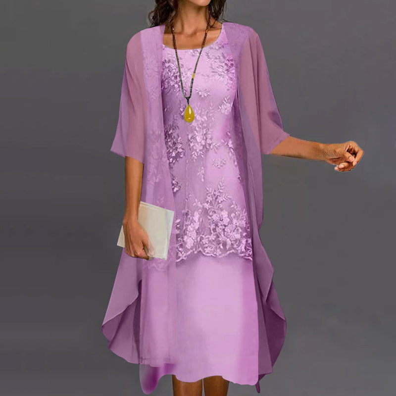 Eleanor | Elegant Chiffon Two-Piece Dress