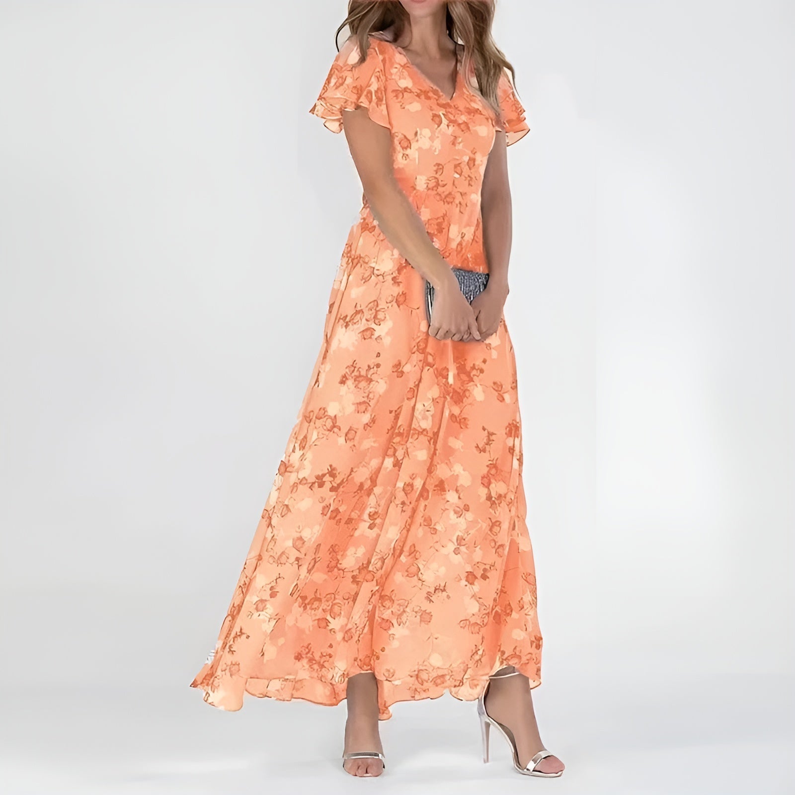 Aurora™ | Sunset Blossom Floral Maxi Dress