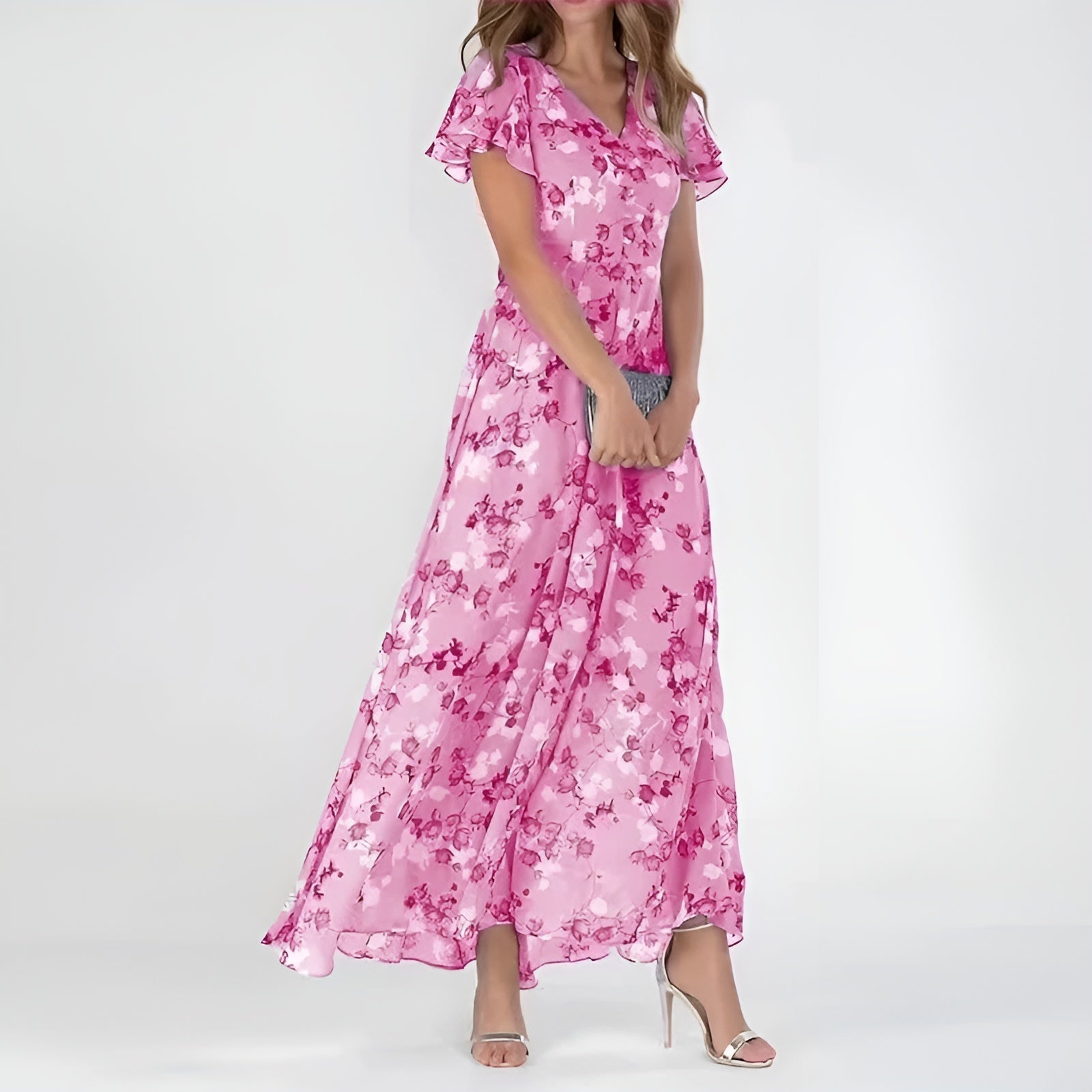 Aurora™ | Sunset Blossom Floral Maxi Dress