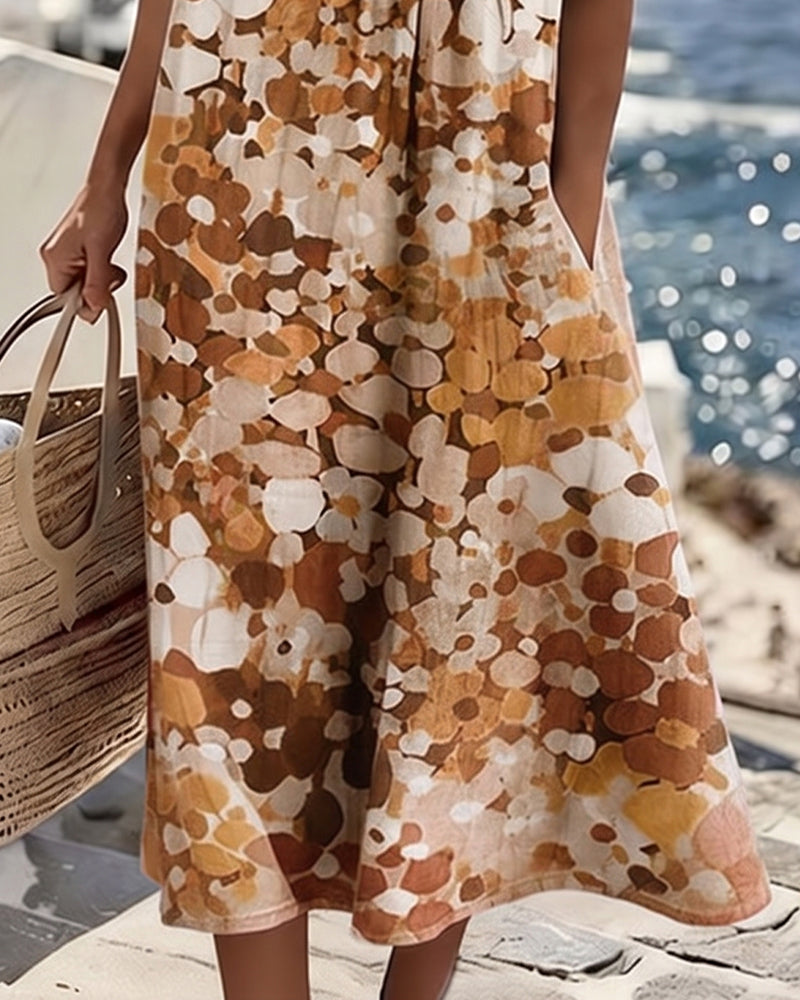 Elowen | Relaxed Floral Print Midi Dress
