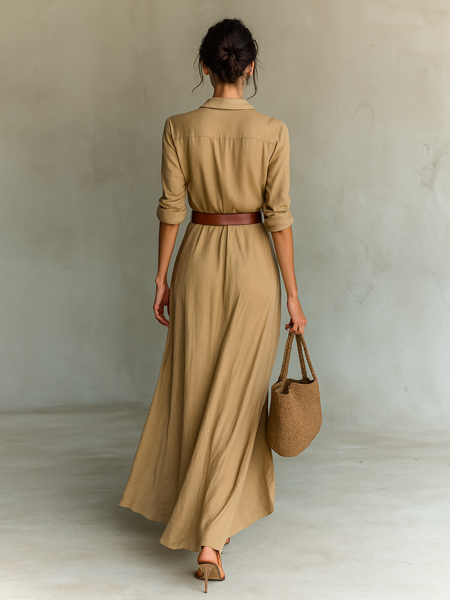 Grace | Elegant Belted Maxi Dress