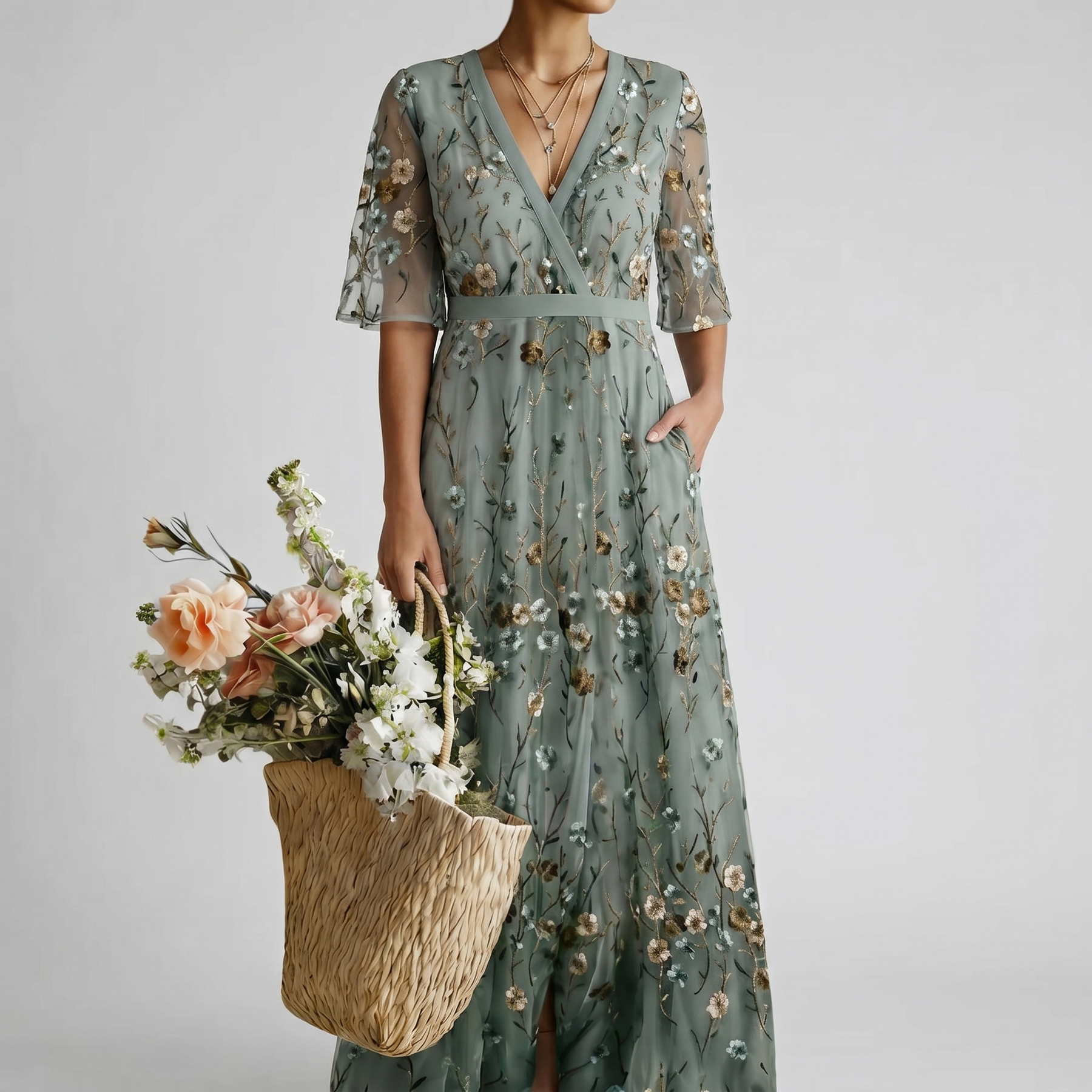 EVADNE | FLORAL MAXI DRESS