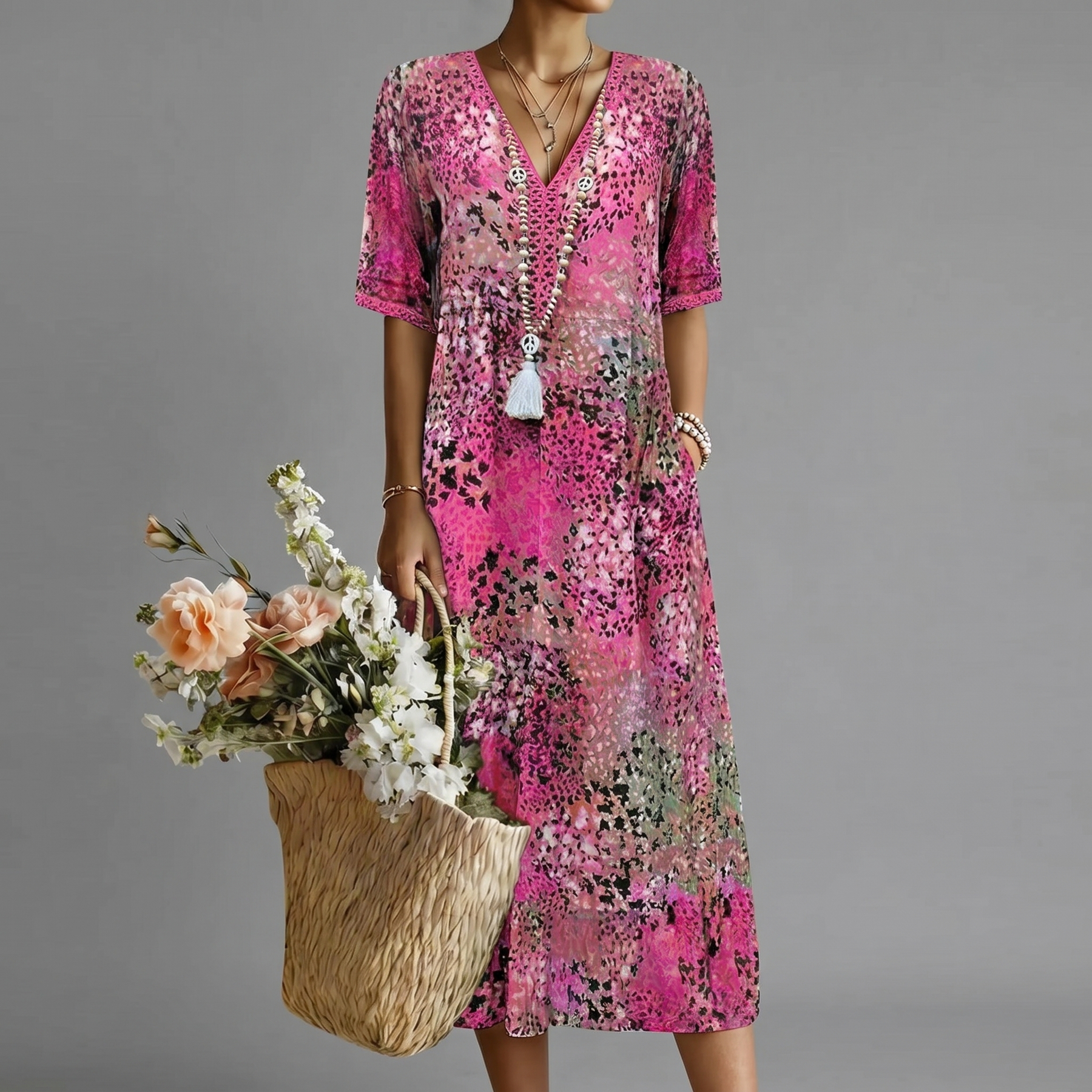 ANNA | VIBRANT MIDI DRESS