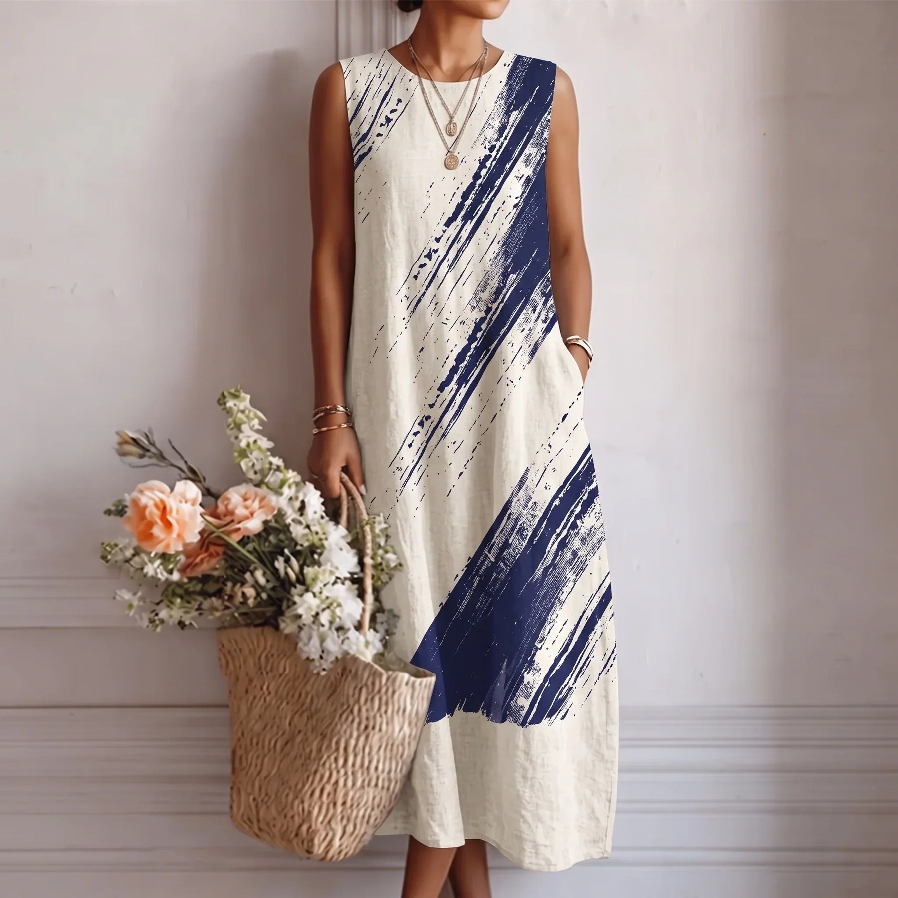 Alba™ | Sleeveless A-Line Dress