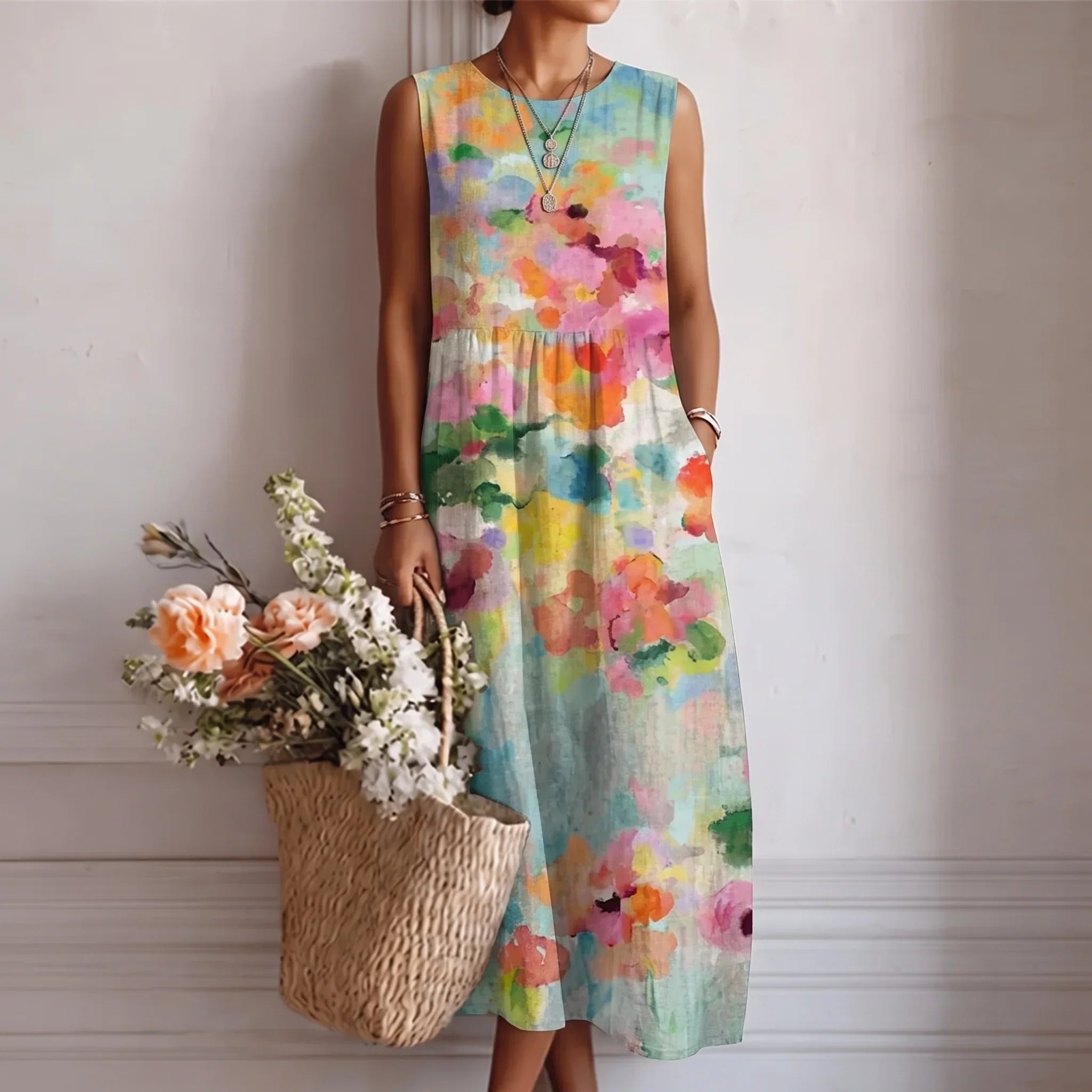 Alba™ | Sleeveless A-Line Dress