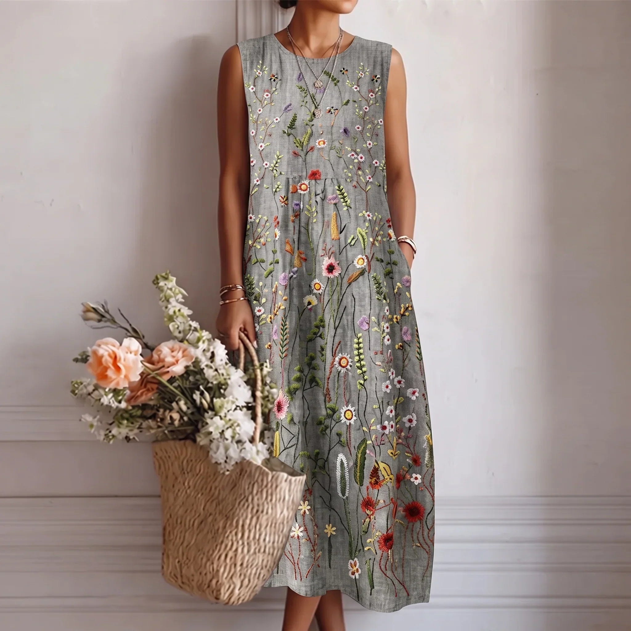 Alba™ | Sleeveless A-Line Dress