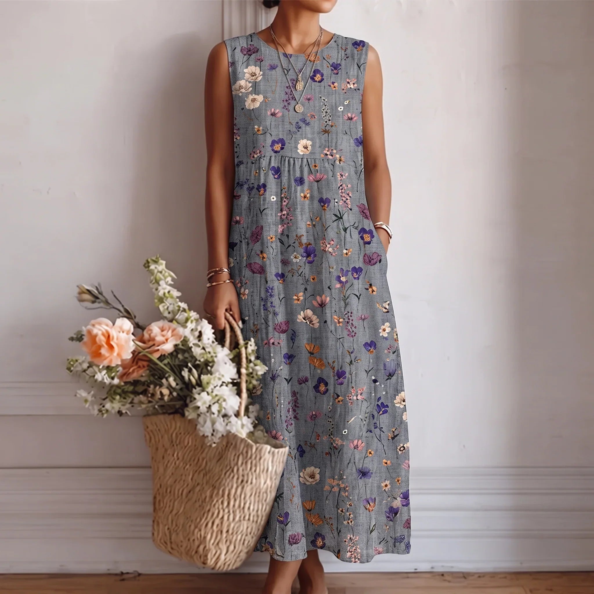 Alba™ | Sleeveless A-Line Dress