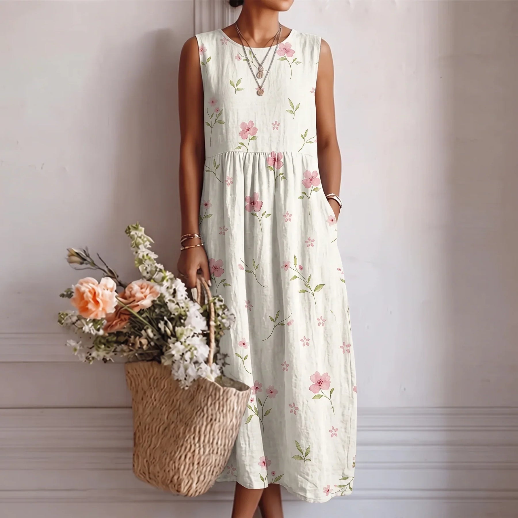 Alba™ | Sleeveless A-Line Dress