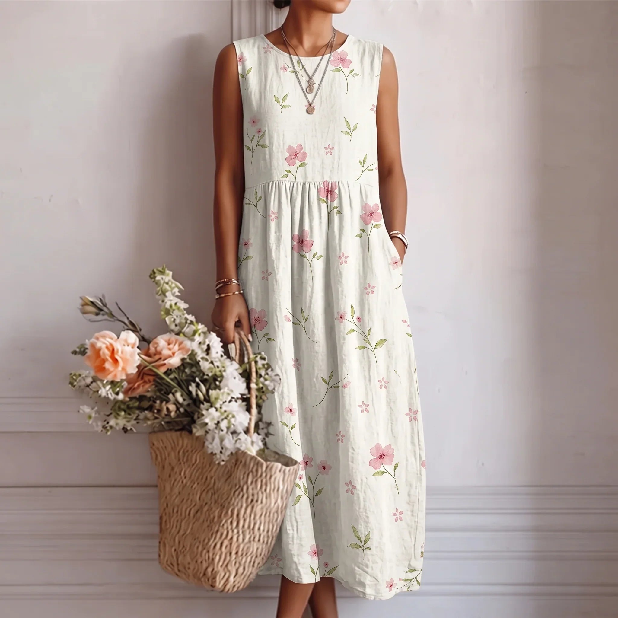 Alba™ | Sleeveless A-Line Dress