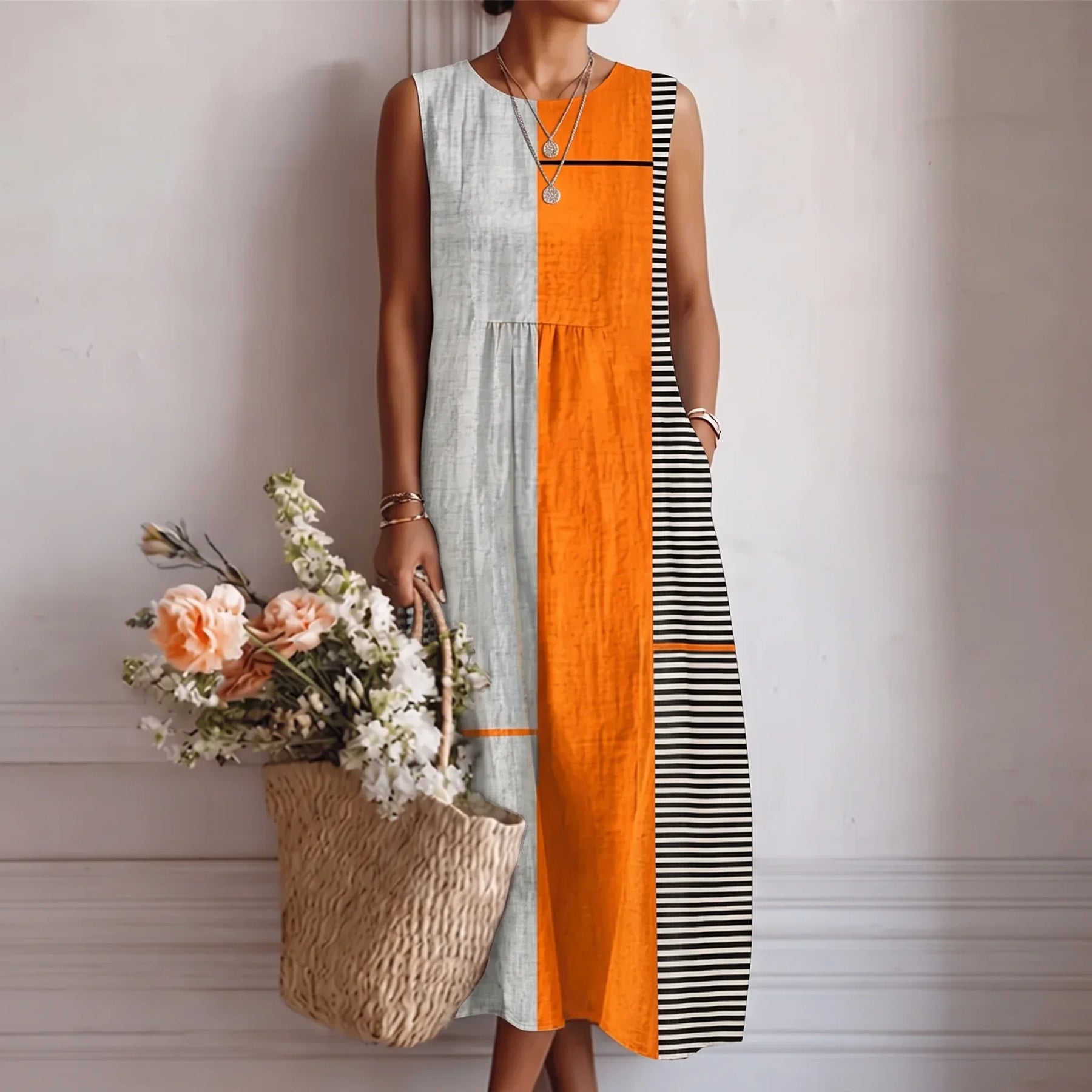 Alba™ | Sleeveless A-Line Dress