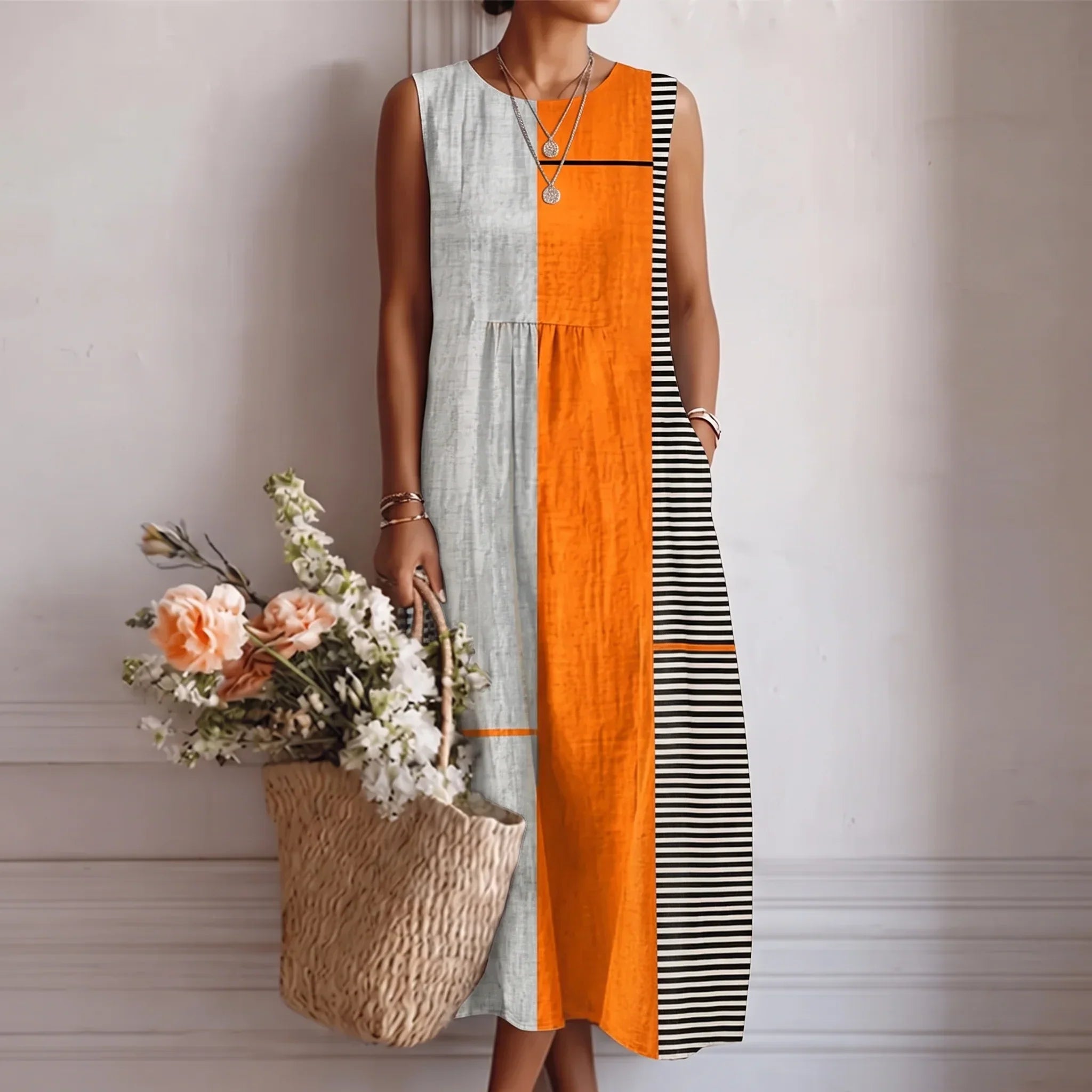 Alba™ | Sleeveless A-Line Dress