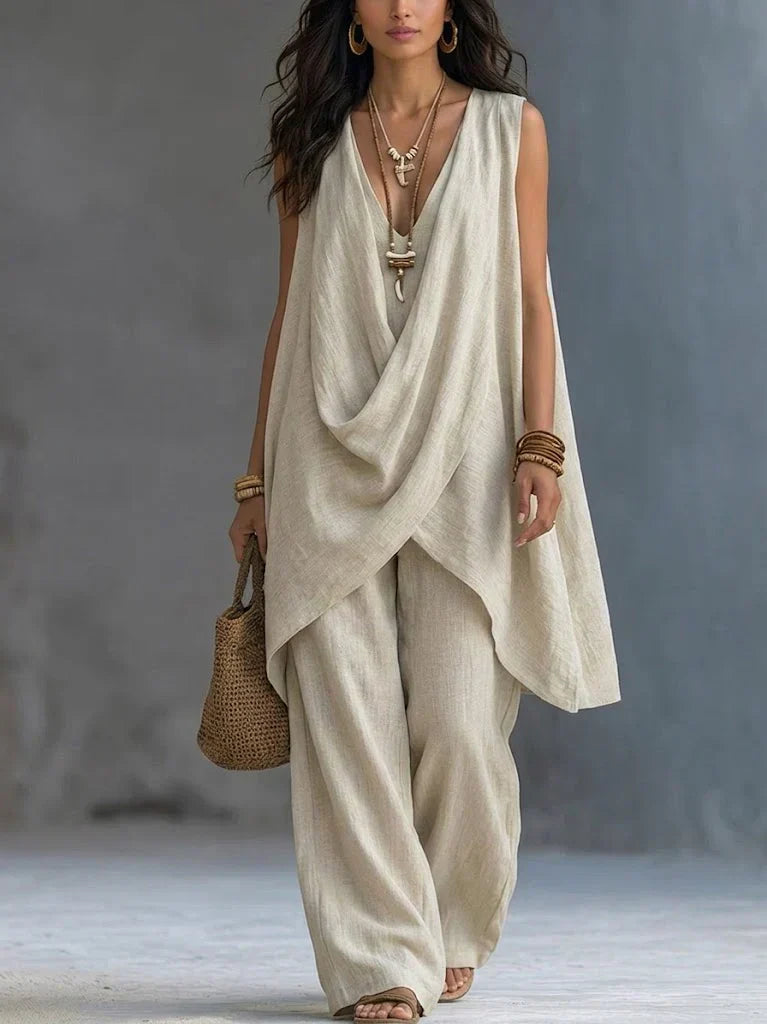 Sienna™ | Bohemian Cotton Linen Two-Piece Lounge Set