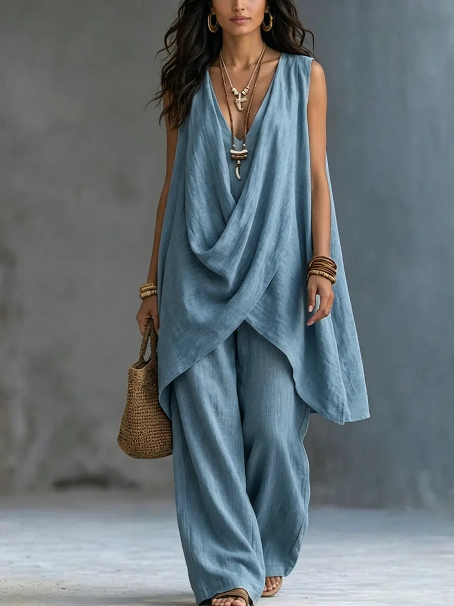 Sienna™ | Bohemian Cotton Linen Two-Piece Lounge Set