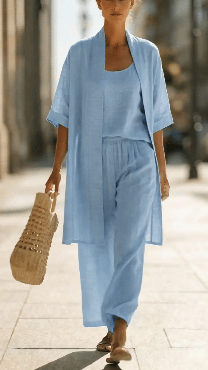 Isabella™ | Effortless Linen-Cotton Three-Piece Set