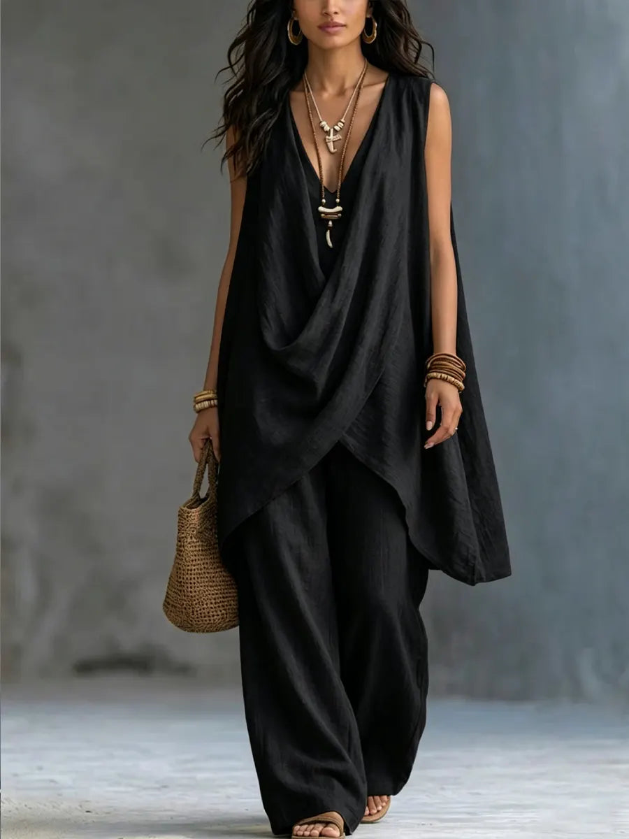 Sienna™ | Bohemian Cotton Linen Two-Piece Lounge Set