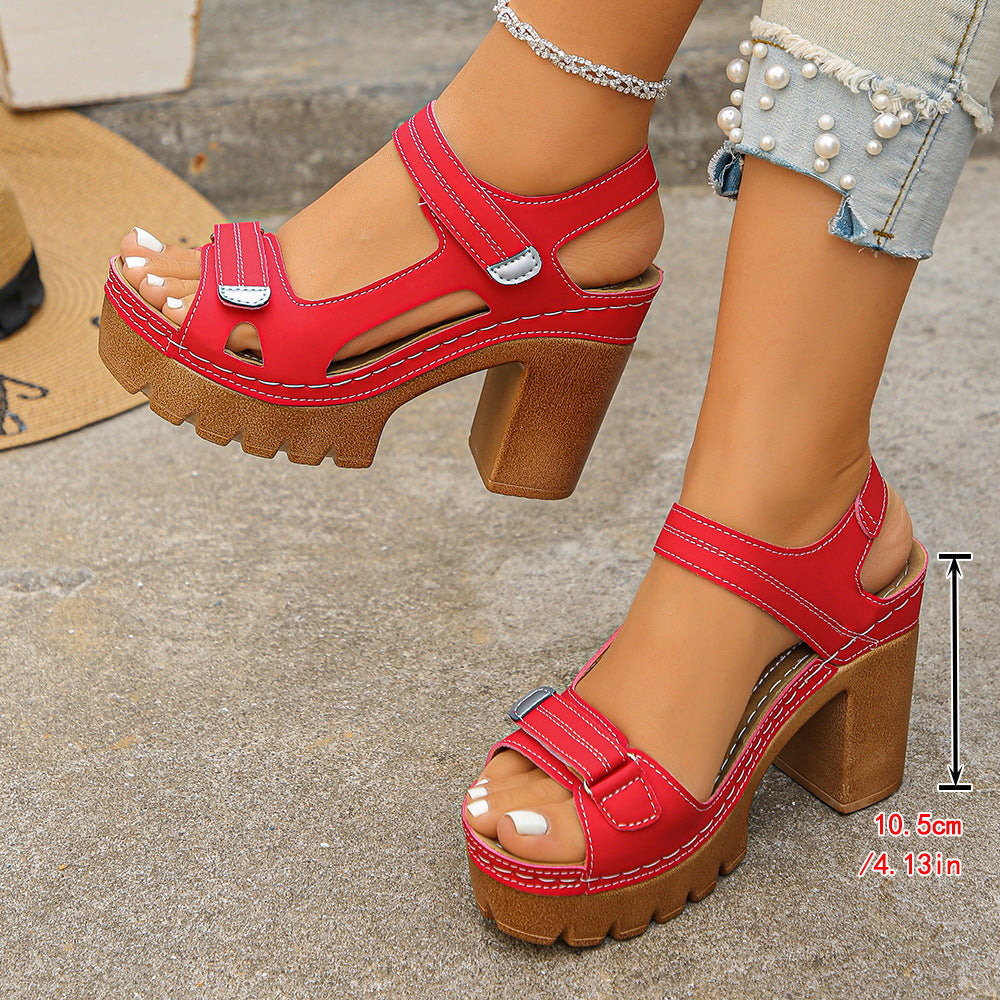 Amelia | Lightweight Platform Block Heel Sandals