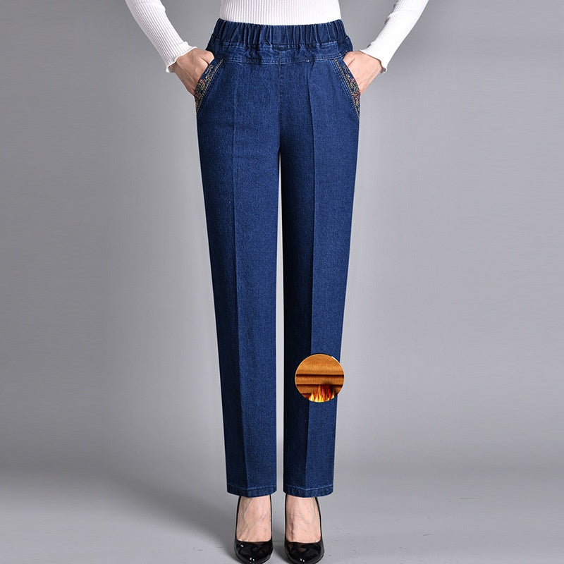 Laluna® | Women’s jeans with side pockets and an elasticated waist