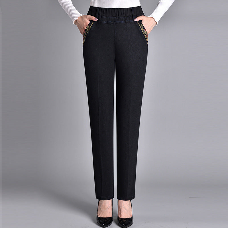 Laluna® | Women’s jeans with side pockets and an elasticated waist