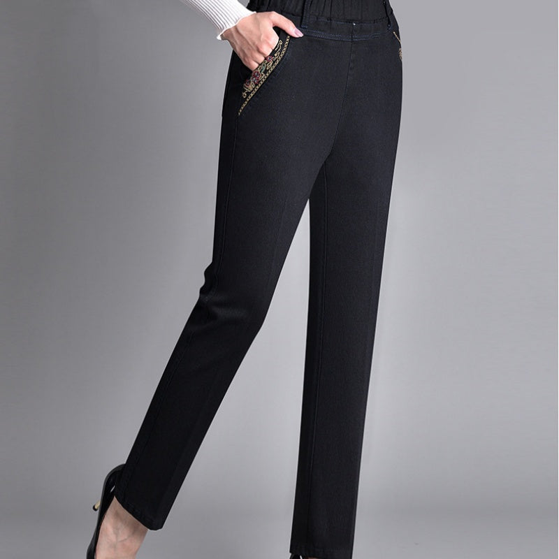 Laluna® | Women’s jeans with side pockets and an elasticated waist