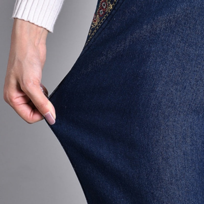 Laluna® | Women’s jeans with side pockets and an elasticated waist